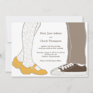 Invitación Zapatos y zapatillas de mujer Boda ilustrado