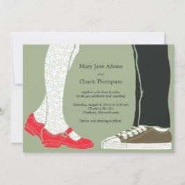 Invitación Zapatos y zapatillas de mujer Boda ilustrado (Camo