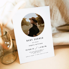 Invitación Zara - Moderno y simple foto Minimalista Baby Show