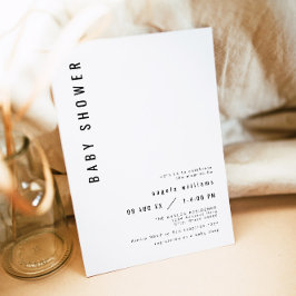 Invitación ZARA Simple Moderno Baby Shower Minimalista