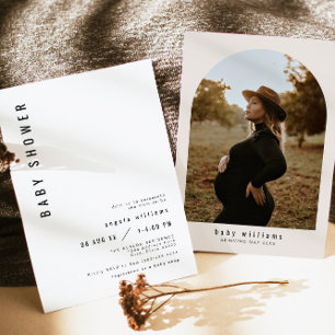 Invitación ZARA Simple Moderno Baby Shower Minimalista