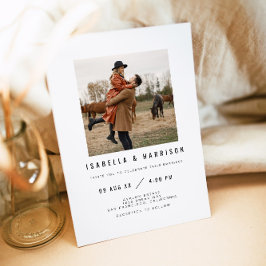 Invitación ZARA Simple Moderno Boda Minimalista de fotografía