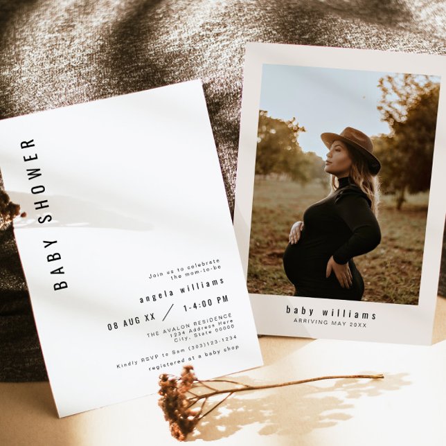 Invitación ZARA Simple Moderno Minimalista Fiesta de Bebé (Subido por el creador)