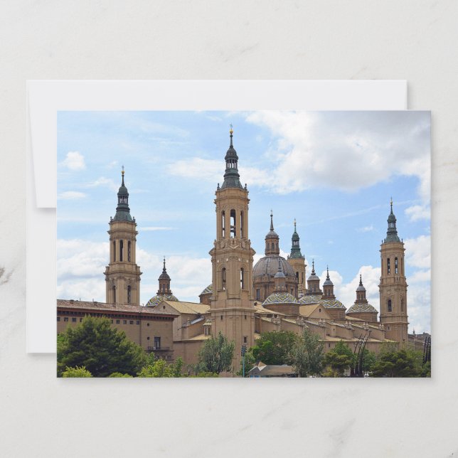 Invitación Zaragoza. Catedral de Nuestra Señora del Pilar. (Anverso)