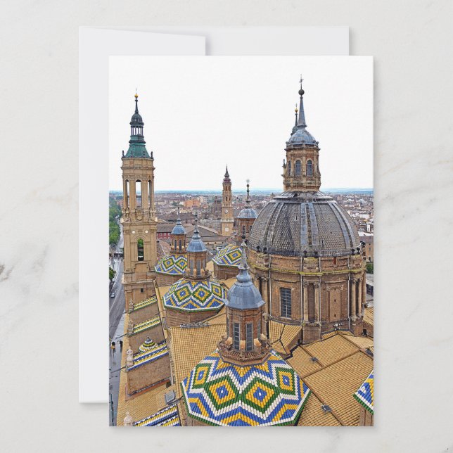 Invitación Zaragoza. Catedral de Nuestra Señora del Pilar. (Anverso)