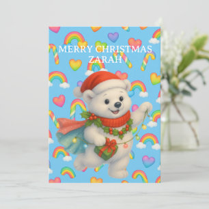 Invitación Zarah el oso polar bailarín — Navidad para niños