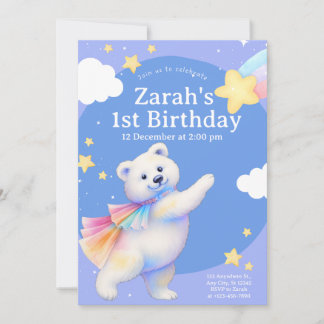 Invitación Zarah the Dancing Polar Bear Invitation