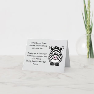 Invitación Zebra Behind Bars - Gracioso Personalizado Animal