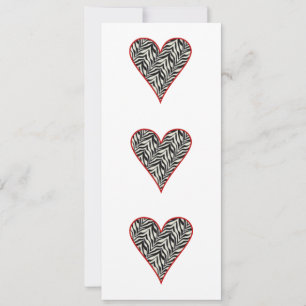 Invitación Zebra Print Heart Valentine's Day Party Invitation