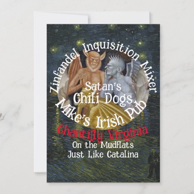 Invitación Zinfandel Inquisition Mixer Chantilly Virginia (Anverso)