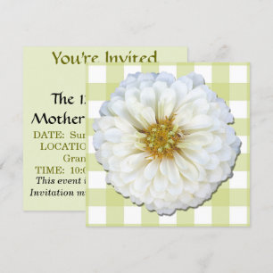 Invitación - Zinnia blanca