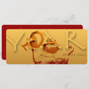 Invitación Zodiac Año de la Cabra Año Chino