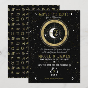 Invitación Zodiac Astrología Personalizado Signo Lunar Fecha 