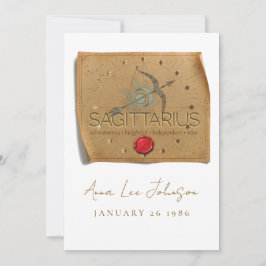 Invitación ZODIAC - Sagittarius - Personalized Birthday Card