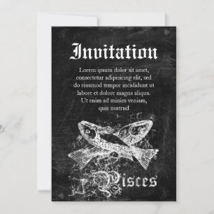 Invitación Zodiac Vintage Pisces