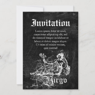 Invitación Zodiac Vintage Virgo
