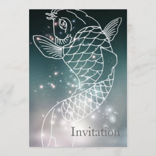 Invitación zodiaco Piscis de la astrología del zodiaco de la