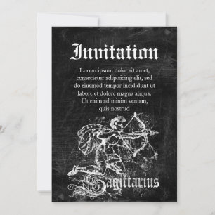 Invitación Zodiaco Sagitario Vintage