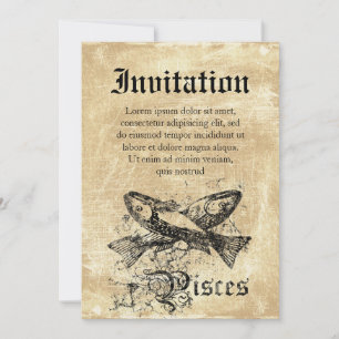 Invitación Zodiaco vintage