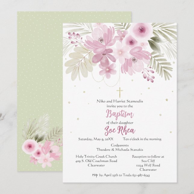 Invitación Zoe Invitation (Anverso / Reverso)