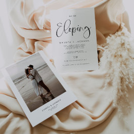 Invitación ZOEY Modern Elopement Wedding Invitation