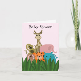 Invitación Zoo Animal Baby Shower