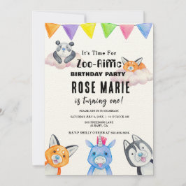Invitación Zoológico personalizado - Reffic, Baby Animals Cum