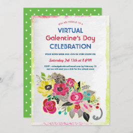 Invitación Zoom de celebración del Día de la Galentina Virtua