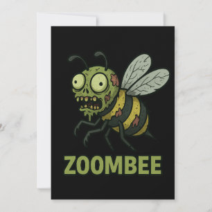 Invitación Zoombee – Diseño de dibujos animados de abeja zomb