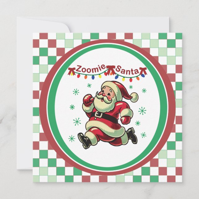 Invitación Zoomie Santa Navidad (Anverso)