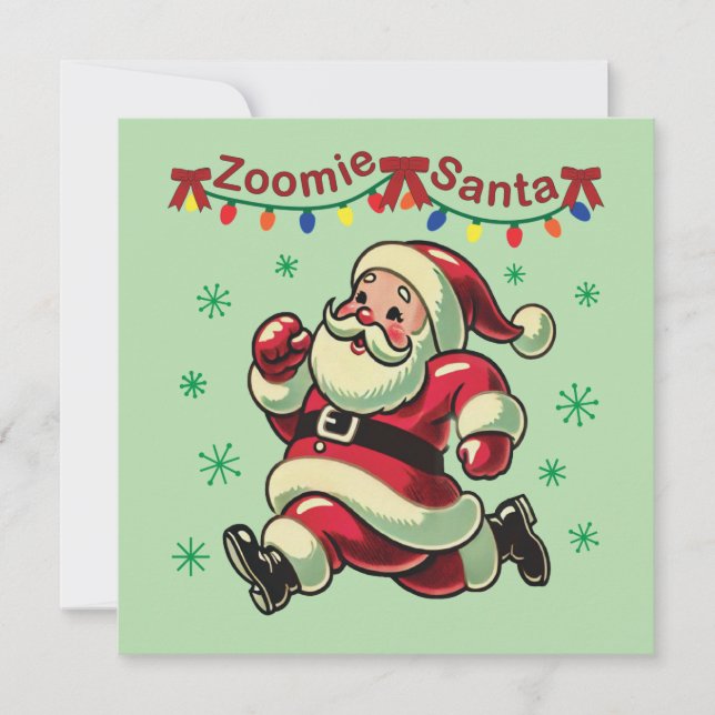 Invitación Zoomie Santa Navidad (Anverso)