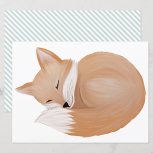 Invitación Zorro dormido, cortado