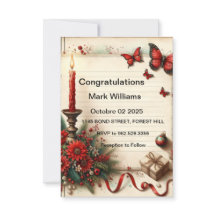 InvitaciónElegante Diseño de Invitación a Boda Flo