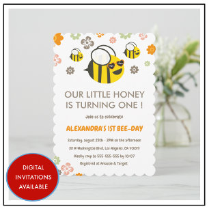 invitaciones 1er día de abeja Nuestra pequeña miel