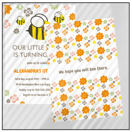 invitaciones 1er día de abeja Nuestra pequeña miel