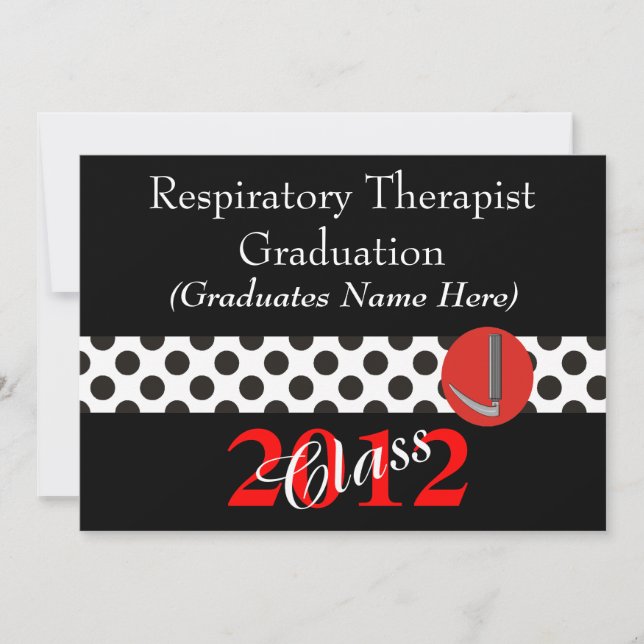 Invitaciones 2012 de la graduación del terapeuta (Anverso)