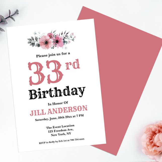 Invitaciones 33 cumpleaños (Subido por el creador)