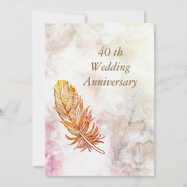 INVITACIONES 40º ANIVERSARIO DE BODAS (Anverso)