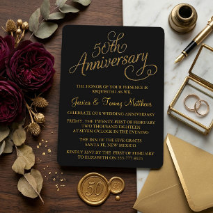 Invitaciones 50 Aniversario de Boda de Oro
