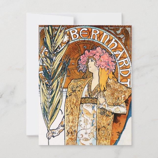 Invitaciones a Alphonse Mucha Gismonda (Anverso)