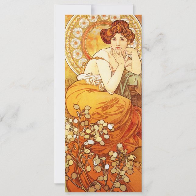 Invitaciones a Alphonse Mucha Topaz (Anverso)