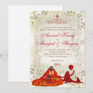 Invitaciones a Anand Karaj y bodas Sikh