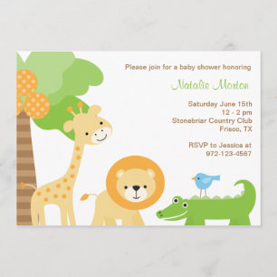 Invitaciones a animales de la jungla