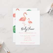 Invitaciones a Baby Shower de Flamingo