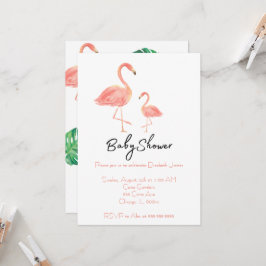 Invitaciones a Baby Shower de Flamingo
