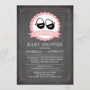 Invitaciones a Baby Shower de los Chicas de calzad