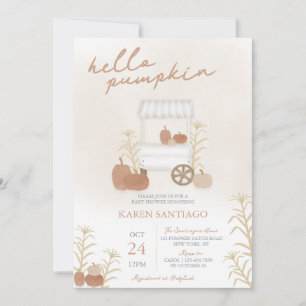Invitaciones a Baby Shower de Otoño Hola Calabaza
