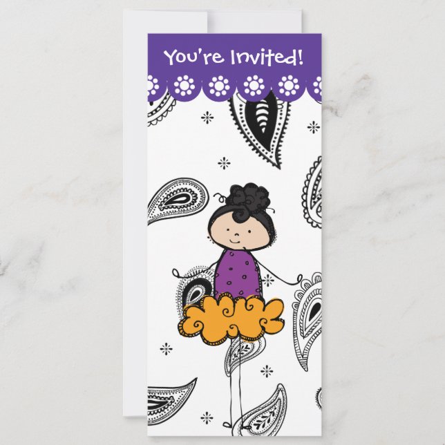 Invitaciones a Ballerina Dance Recital (Anverso)