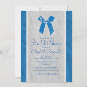 Invitaciones a bañador azul de vintage y ducha de 