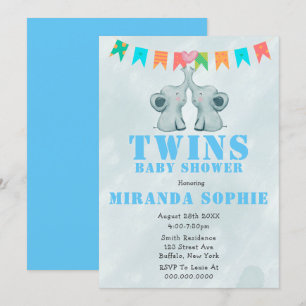 Invitaciones a bañador de agua para elefantes geme